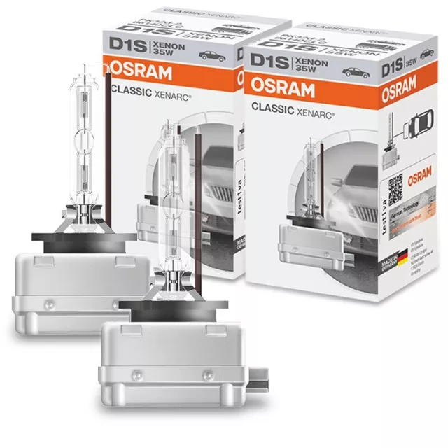 OSRAM XENON XENARC® D1S SCHEINWERFER CLASSIC LAMPE BRENNER 66140CLC 2x