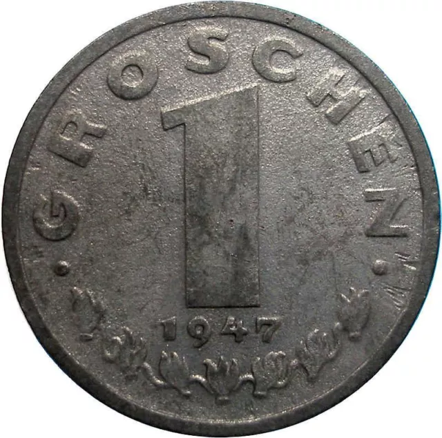 Austria 1 Groschen Coin | 1947