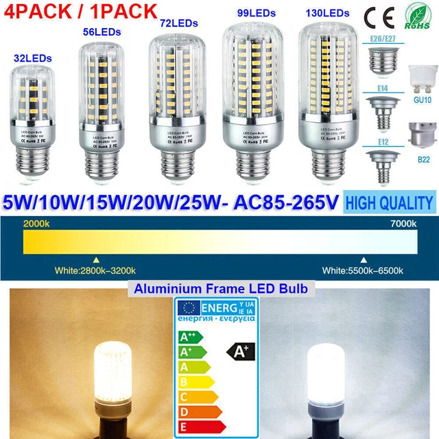 GU10 E27 E14 E12 B22 20W 25W LED Birne Mais Licht Leuchtmittel Strahler Lampe