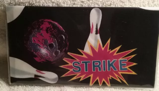 Bowling Checkbook Cover Fabric Bowling Ball Strike Bowling Pin Game