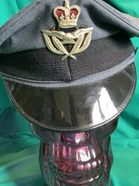 Genuine Royal Air Force RAF Officer’s Visor Cap With Cap Badge British Military