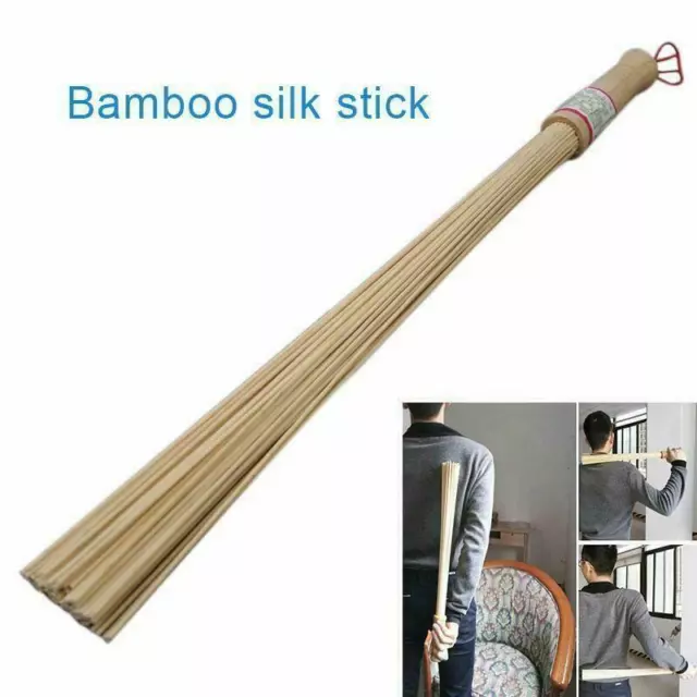 Palo de masaje de bambú natural Palo de fitness Herramienta de ritmo Escoba de bambú Alivio de la fatiga