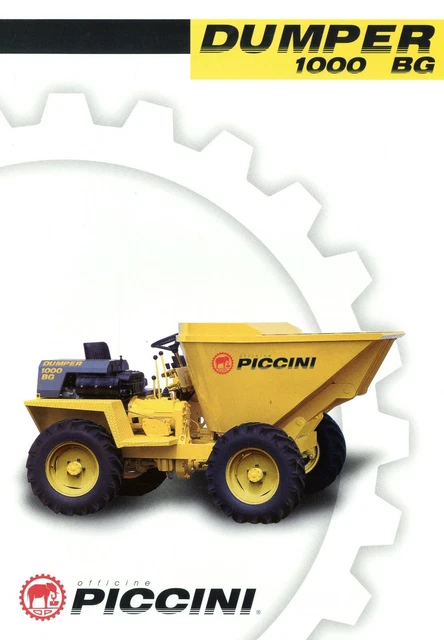 Piccini Dumper 1000 BG Prospekt 2001 I GB F ES brochure prospectus catalog