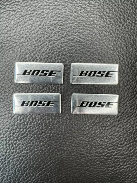 4 x Bose Lautsprecher Aufkleber Sticker Audio - Aluminium Emblem