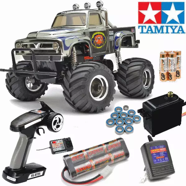 Radio Remote Control RC Tamiya Midnight Pumpkin Metallic Kit Bundle #58365