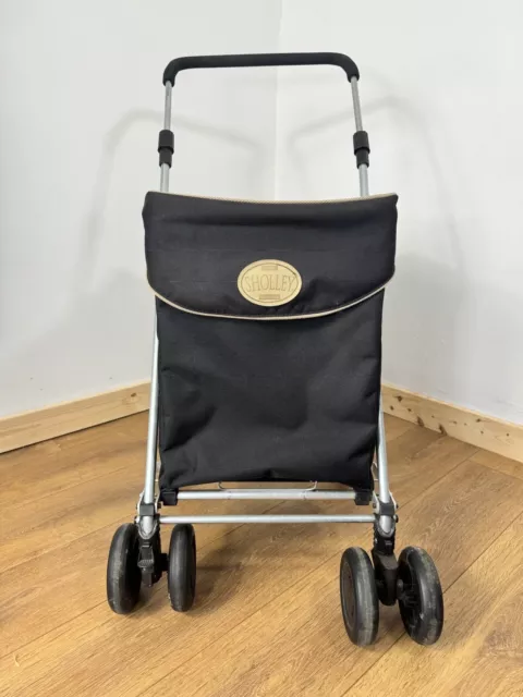 Original Sholley - 4 Wheel Shopping Trolley - Walking Aid - Black *FLAW*