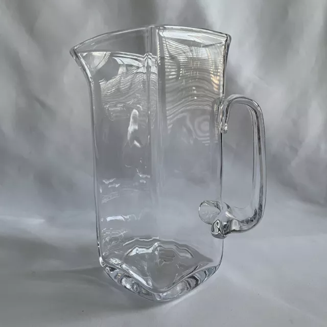 Large 9.5" 64oz Simon Pearce Woodbury Glass Pitcher