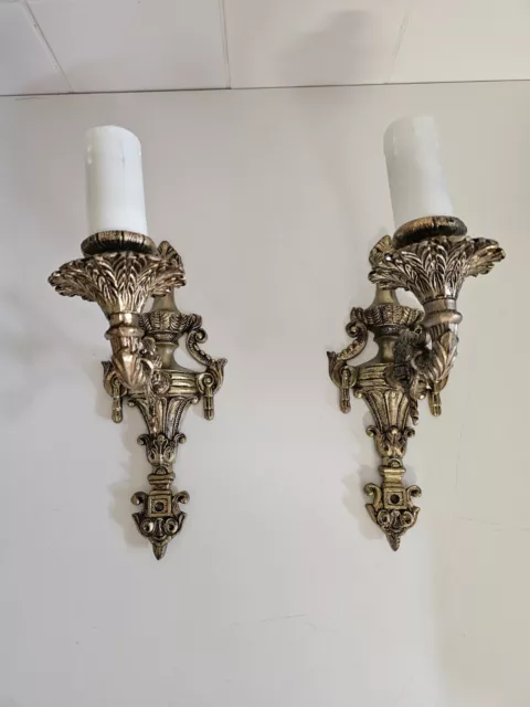 Vintage antique brass candle wall sconces Lights