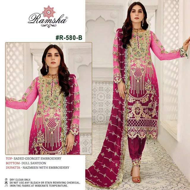 Salwar Kameez Costume Pakistanais Indien Robe Mariage ramsha Designer Eid