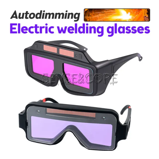Solar Powered Auto Darkening Welding Mask Helmet Eyes Goggle Welder Glasses