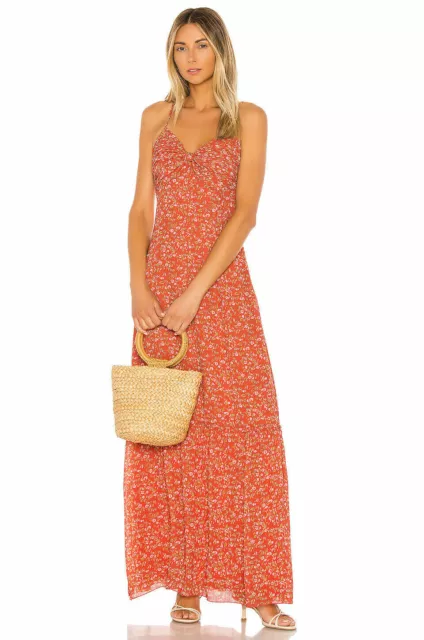 DIVINE HERITAGE / Revolve Sweet Virginia Ditsy Maxi Dress RED Size XS *NEW*