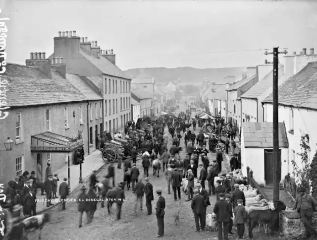 Fair Day, Glenties, Co. Donegal c1900 Ireland OLD PHOTO