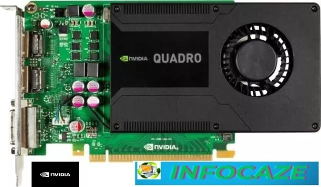 Carte vidéo NVIDIA  QUADRO K2000   (2X DP) + 1 DVI  2 GB GDDR5