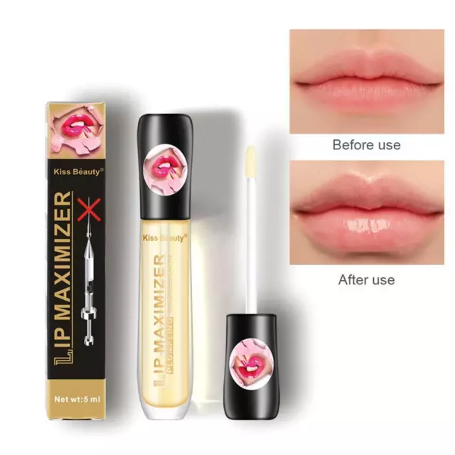 5Pcs  Lip Plumper Extreme Lip Gloss Maximizer Plump Volume Bigger Lips Moisturiz