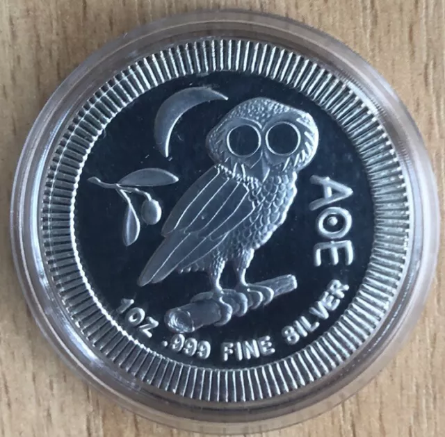 Niue 2 Dollars Eule Von Athen 2019 Silber 1 Unze Stempelglanz/St