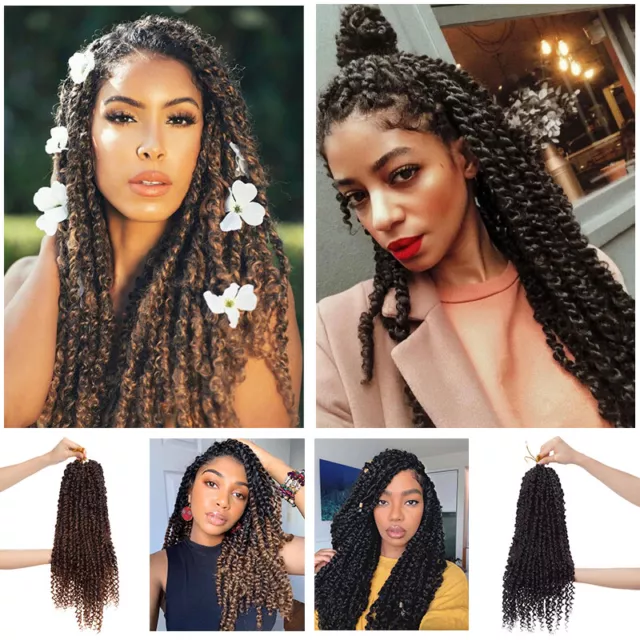 5*Pack Passion Twist Crochet Braids Hair Spring Curly Hair Extensions 24" Long