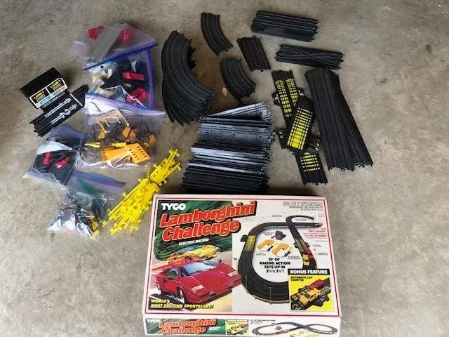 Vintage Tyco Slot Cars Lot Lamborghini, Transformers, Parts~ Multiple Track Pcs.