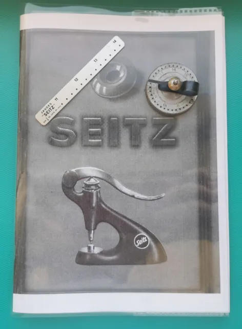 Watchmakers SEITZ Pivot Straightening Tool, Pivot Gauge & Brochure