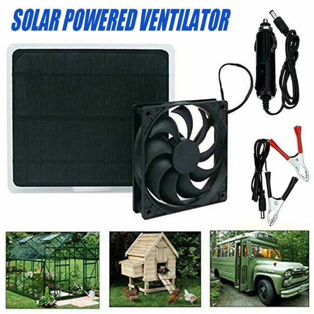12V SOLARLÜFTER SOLAR Lüfter Ventilator Solarventilator Gewächshaus