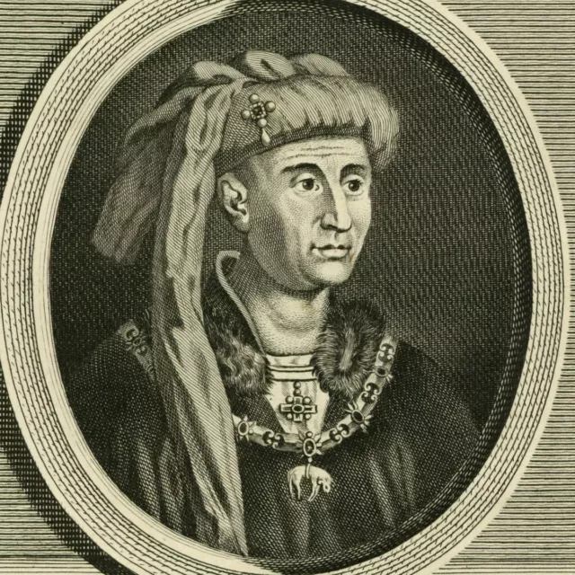 Portrait Philippe le bon Duc de Bourgogne - Gravure Sébastien Pinssio XVIIIe