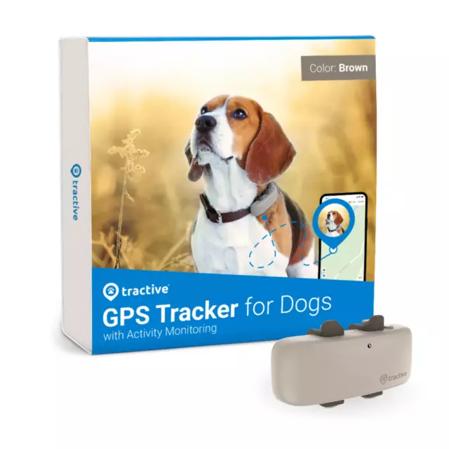 Tractive GPS Tracker & Health Monitoring for Dogs, Brown, Refurbished