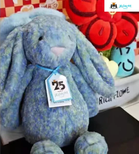 JELLYCAT BASHFUL LUXE Bunny Rabbit Azure Plush Toy 12