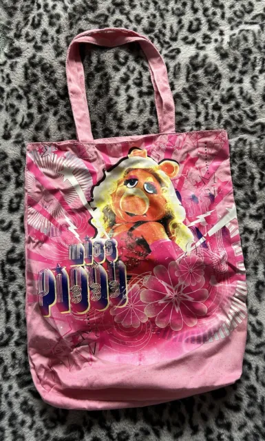 The Muppets ‘Miss Piggy’ Pink Fabric Tote Bag Reusable Shopper Shopping 🛍️