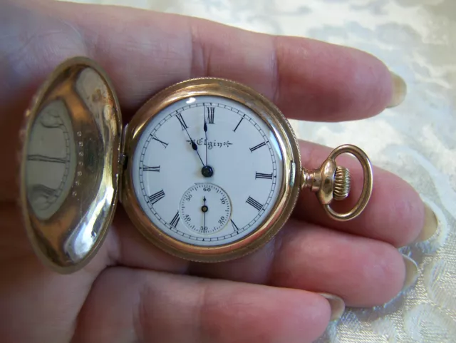 ELGIN Pocket watch, 1899,  Model-2,  Class-79,  0s,  7j,  GF case, Running