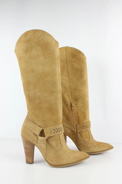 SAN MARINA Bottes pointues daim beige T 37 Excellent état