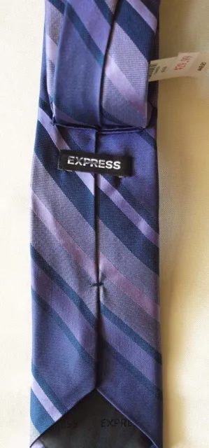 Express Men`s Multi Stripe Narrow Silk Tie New $49 2