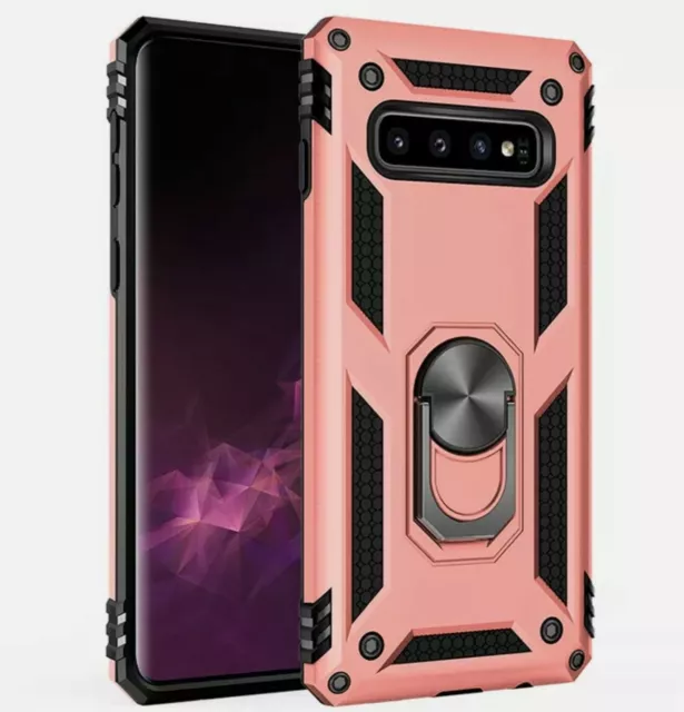 Case for Samsung Galaxy S10 5G cell with Ring Stand Armor Case COVER ROSE GOLD