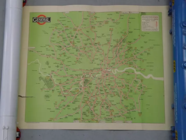 London Transport GENERAL Bus Route Map 50x60cm Approx
