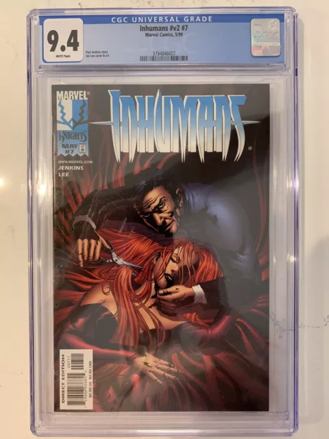 Inhumans V2 #7 CGC 9.4  White pages.  Medusa on cover!