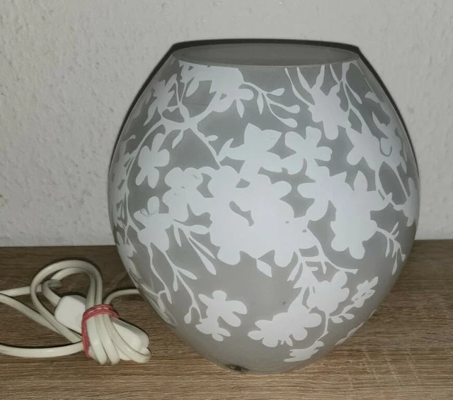 GROSSE IKEA KNUBBIG Tischlampe Tischleuchte Kugel Glas weiß 18 cm EUR
