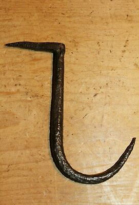 Antique Wrought Iron Beam Hook Meat Beam Hand Forged Iron Hook 6 Inches
