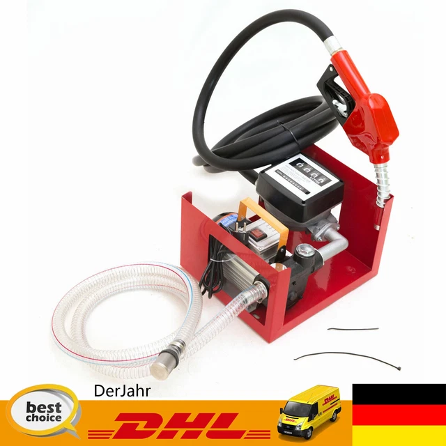 Pompa diesel contatore pistola erogatore pompa olio combustibile stazione di servizio 60 l/min nuova 550 W DHL