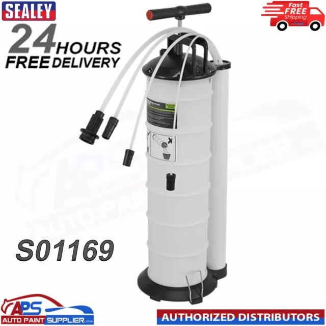 Sealey S01169 Vacuum Oil and Fluid Extractor Manual 6.5ltr Engine Gear Car Van