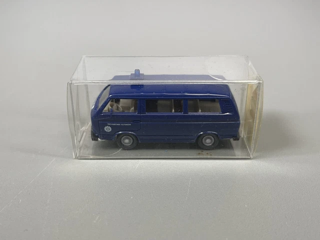 Modèle Réduit Wiking 1/87 THW Caravane Dethleffs 530 - Neuf