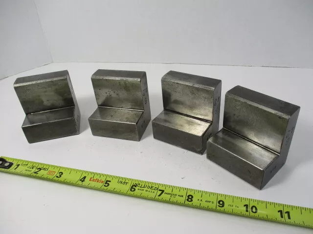 Set (4) Angle Plates, Plate, Toned, Hardened, 2-5/16" x 2-9/16" x 1-13/16", VGC