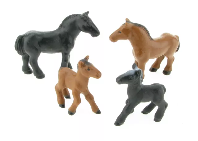 4x Schleich CLASSICS - Ackergaul Farm Horse Fohlen Pferd Schleichtier Animal