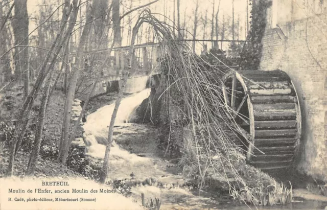 Cpa 60 Breteuil Moulin De L'enfer Ancien Moulin Des Moines