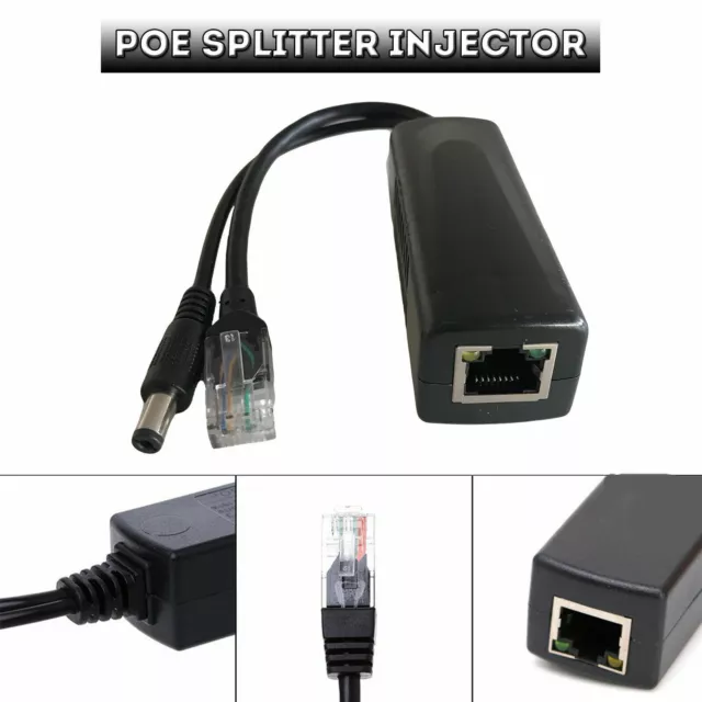 Injector Active PoE Passive Power Over Ethernet Adapter Splitter 24 to 12V 1Amp