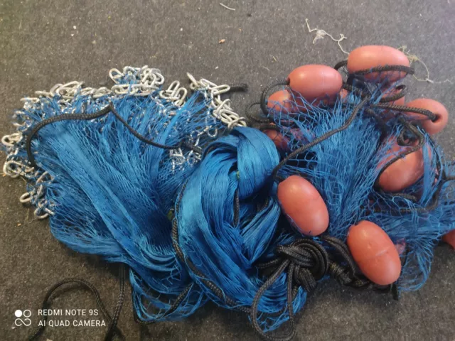 Zugnetz Schleppnetz 7mX2,2X 15mm Kette ohne Fangsack Teich abfischen