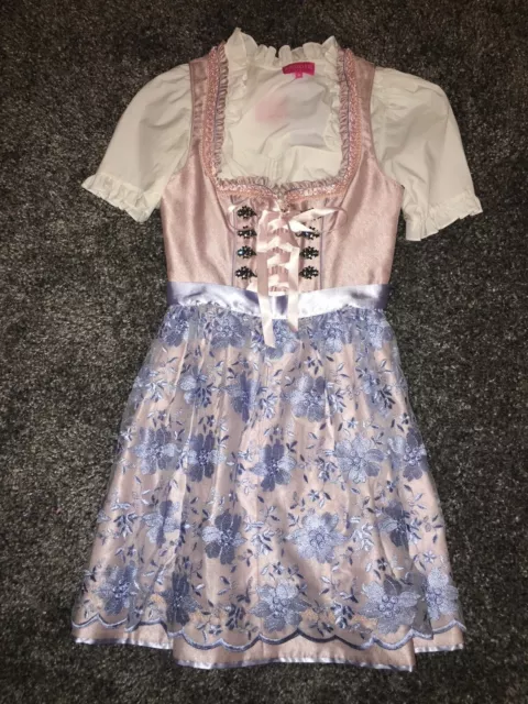 Dirndl von Krüger, Gr. 34, rosa, blau, nur einmal getragen, wie neu