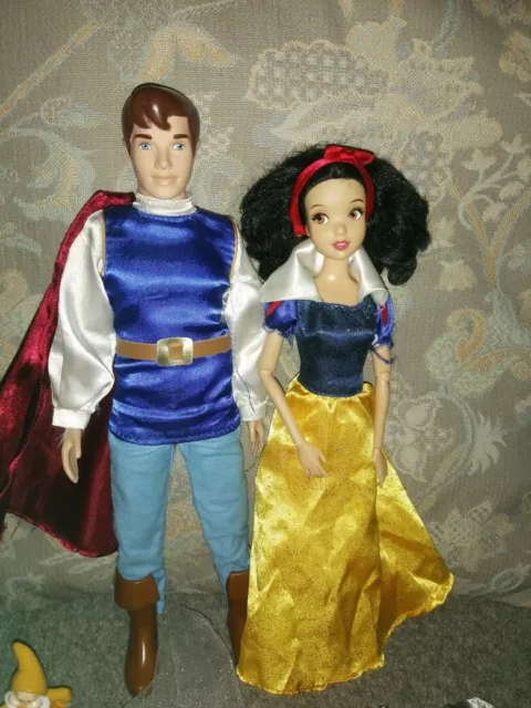 DISNEY STORE SNOW White Prince Florian Dolls Bundle with Extras
