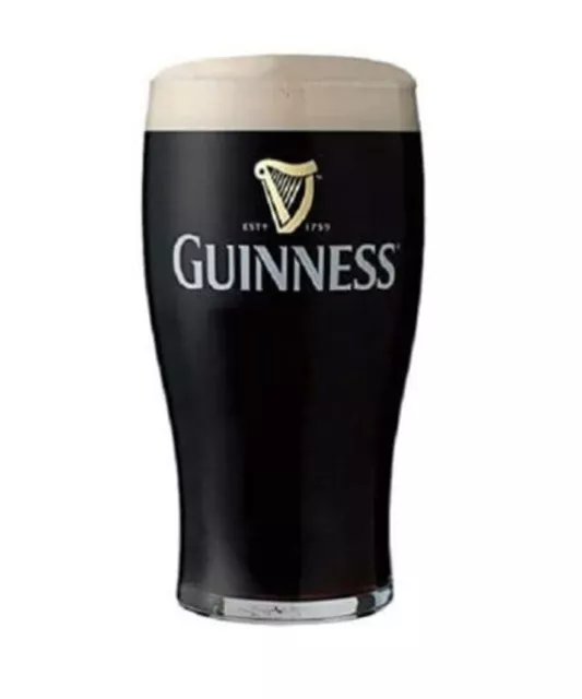 Personalised One Pint Guinness Beer Glass with Gold Harp Design, Engraved Gift