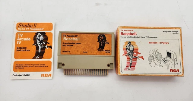Vintage!! RCA 1977 TV Arcade IV Baseball Program Cartridge 18V403 2 Players