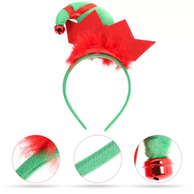 Christmas Hat Headband 3D Bells Holiday Party Costume Headwear