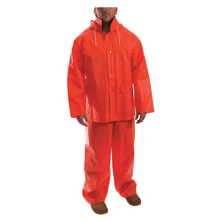 Tingley S63219 Rain Suit W/Jacket/Bib, Unrated, Orange, M