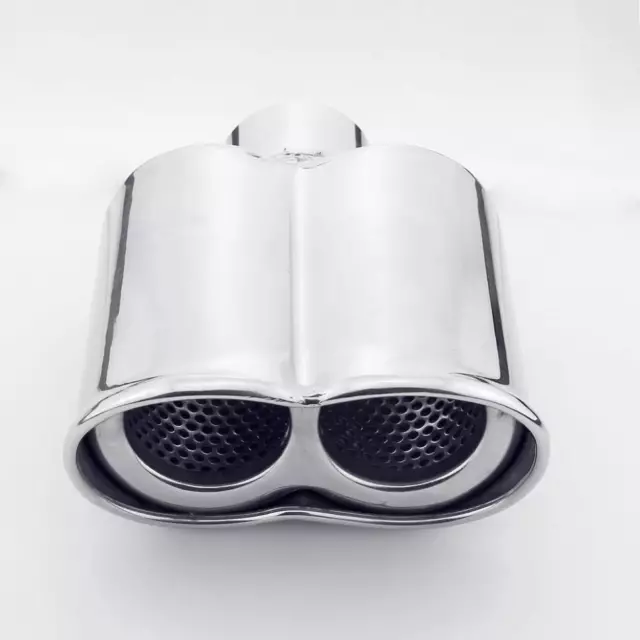 Exhaust Muffler Tip 2.25" Inlet 5.9"x3.5" Out Resonated Stainless Steel 7" Long